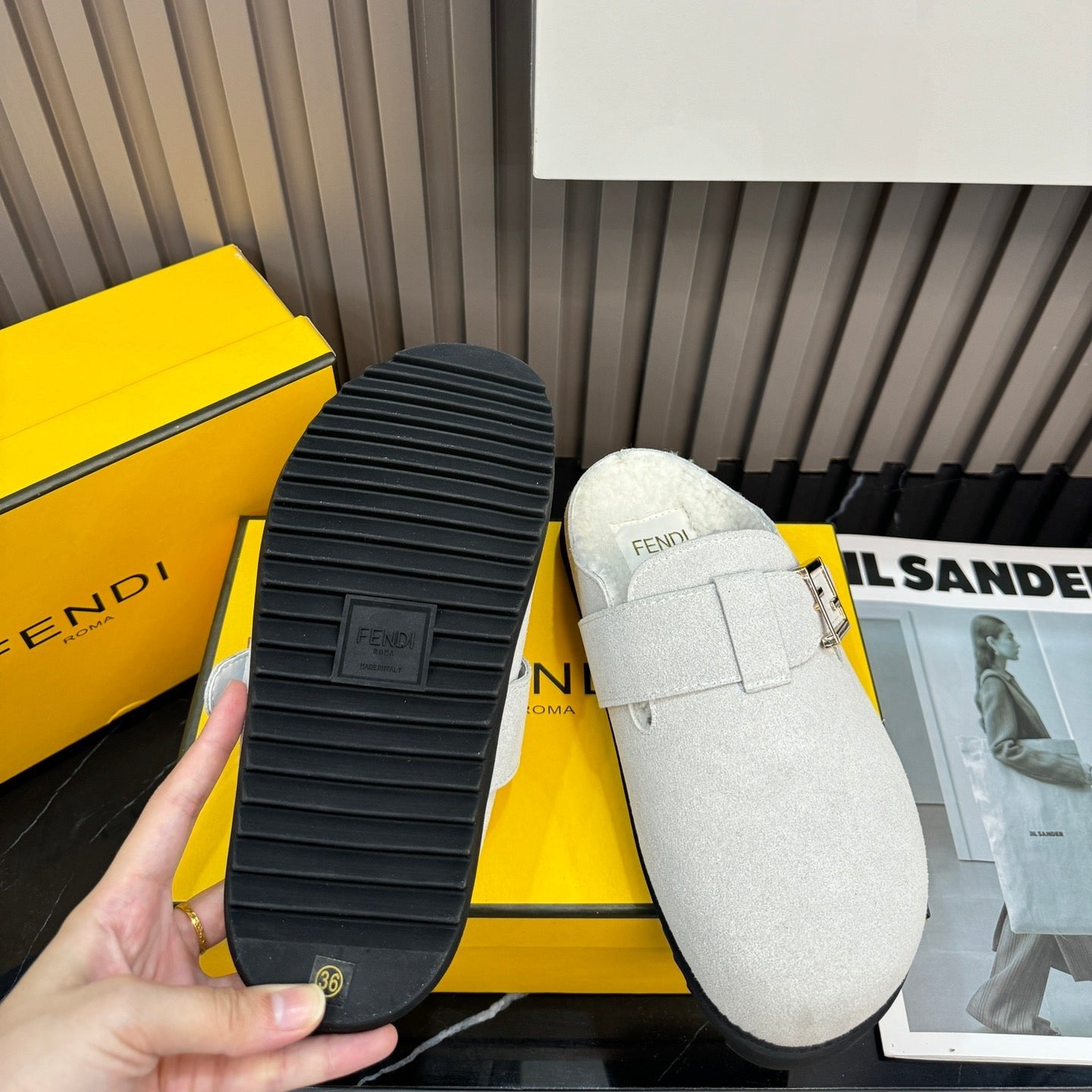 Suede Fur Slippers mysite