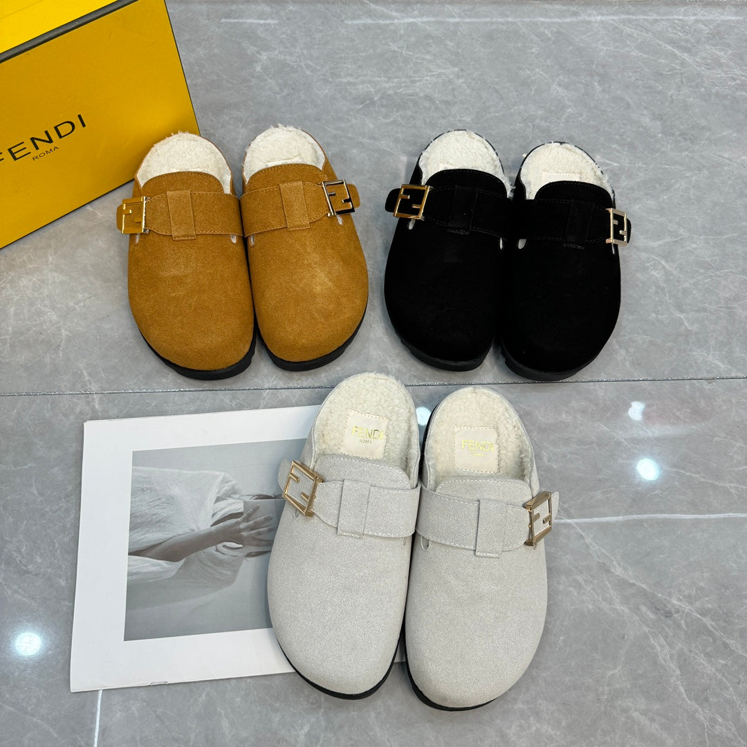 Suede Fur Slippers mysite