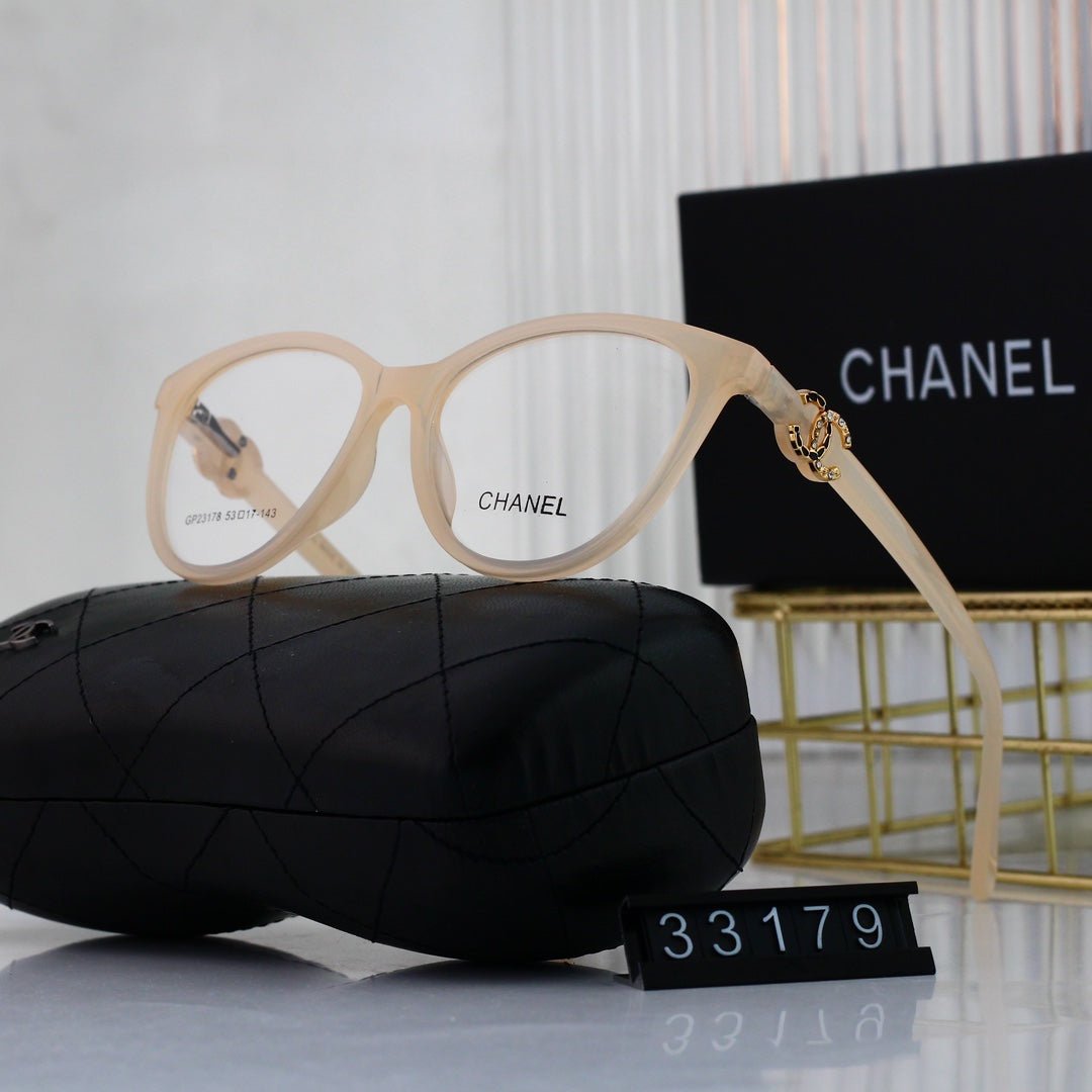 Cat-Eye Diamond Metal Logo Glasses mysite