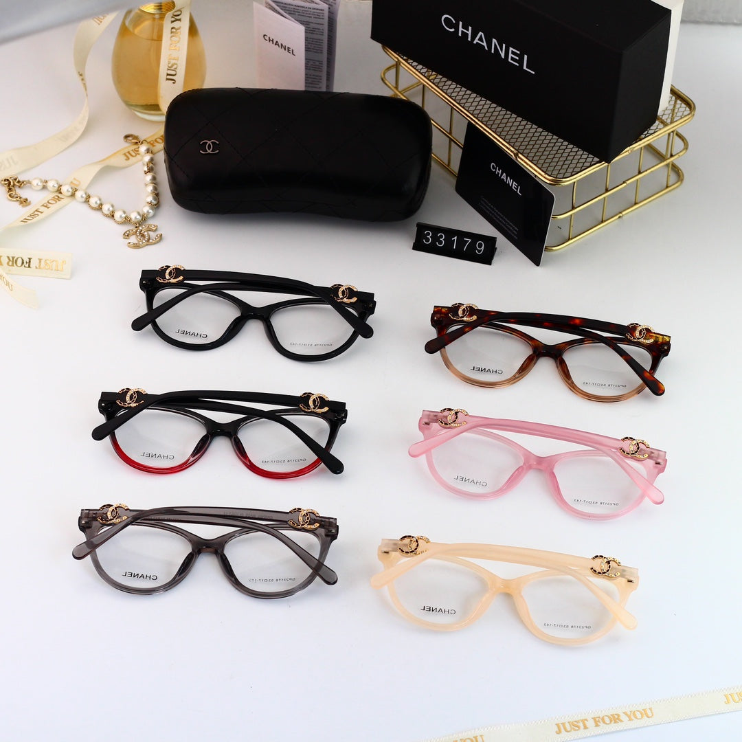 Cat-Eye Diamond Metal Logo Glasses mysite