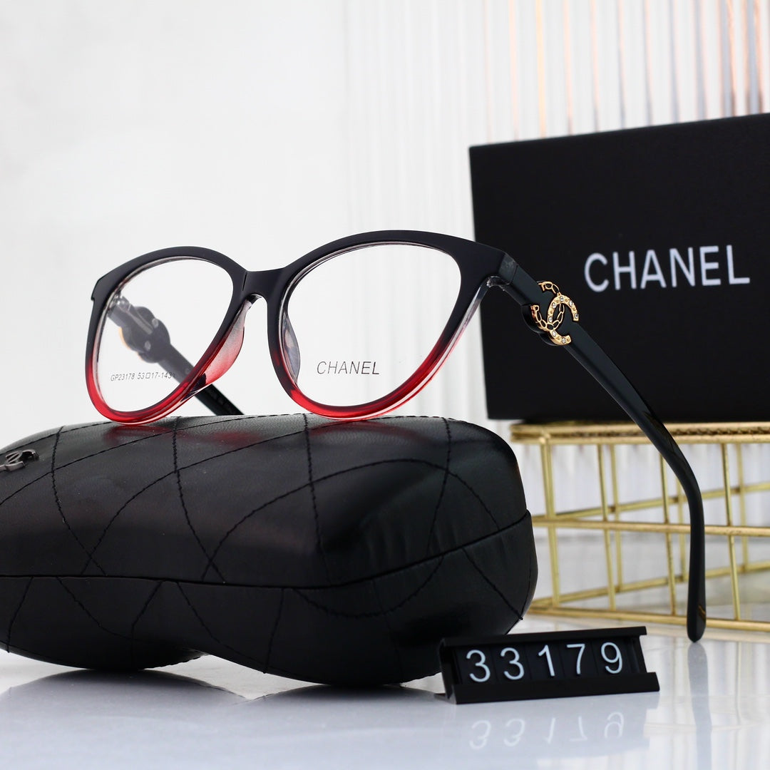 Cat-Eye Diamond Metal Logo Glasses mysite