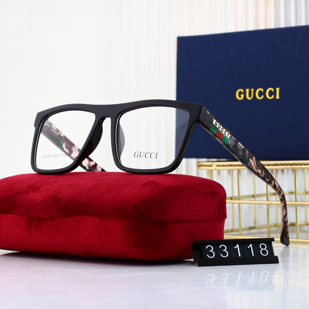 Unisex Fashionable Striped Rim Glasses mysite