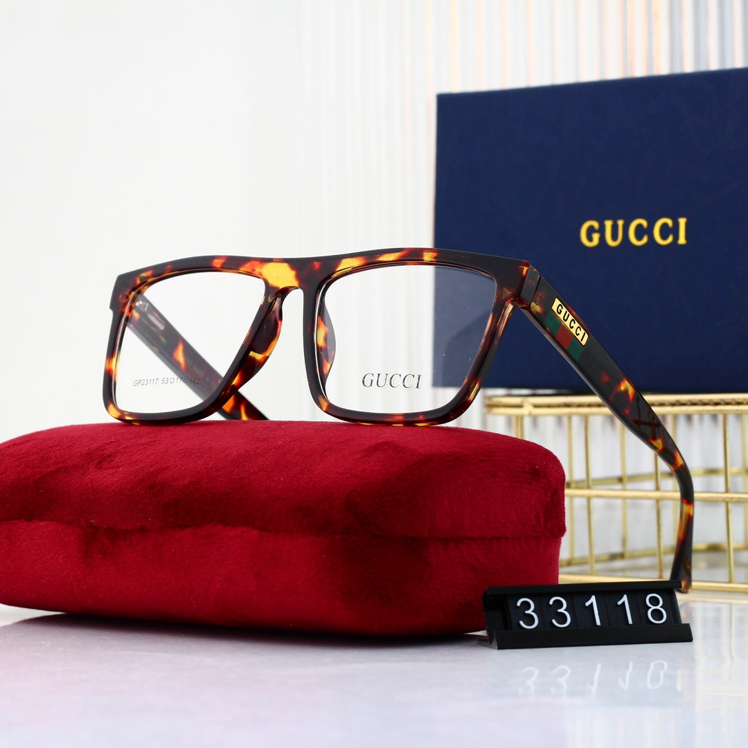 Unisex Fashionable Striped Rim Glasses mysite