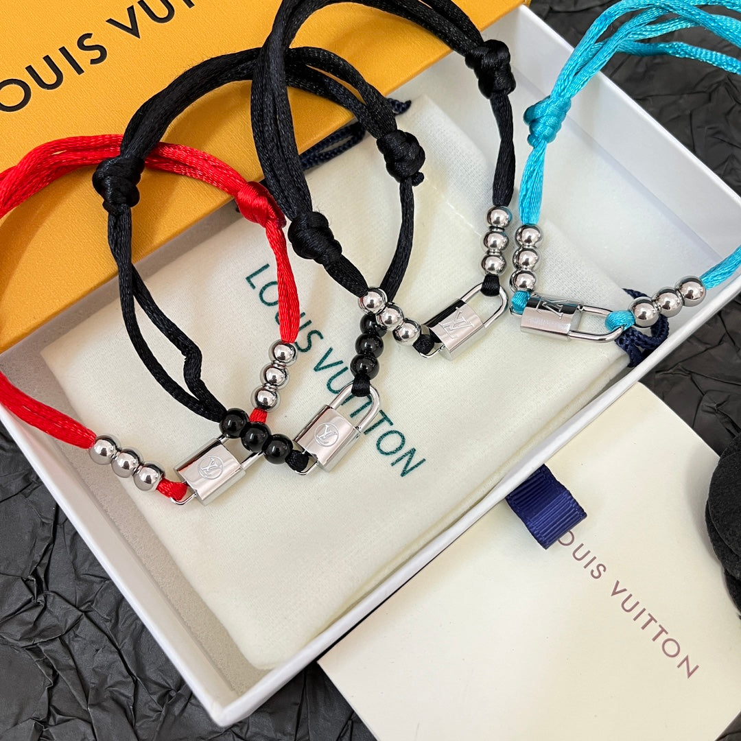 Couple love lock braided bracelet mysite