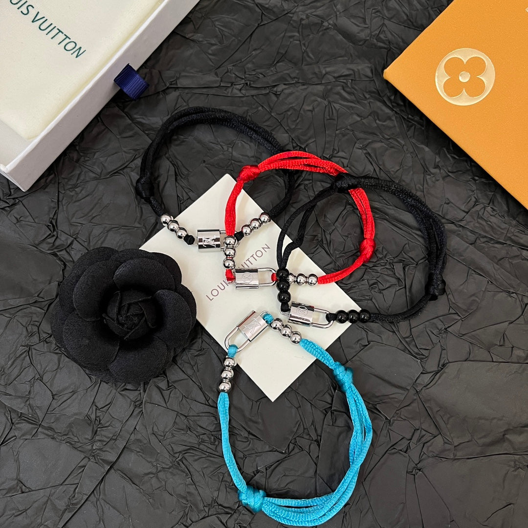Couple love lock braided bracelet mysite