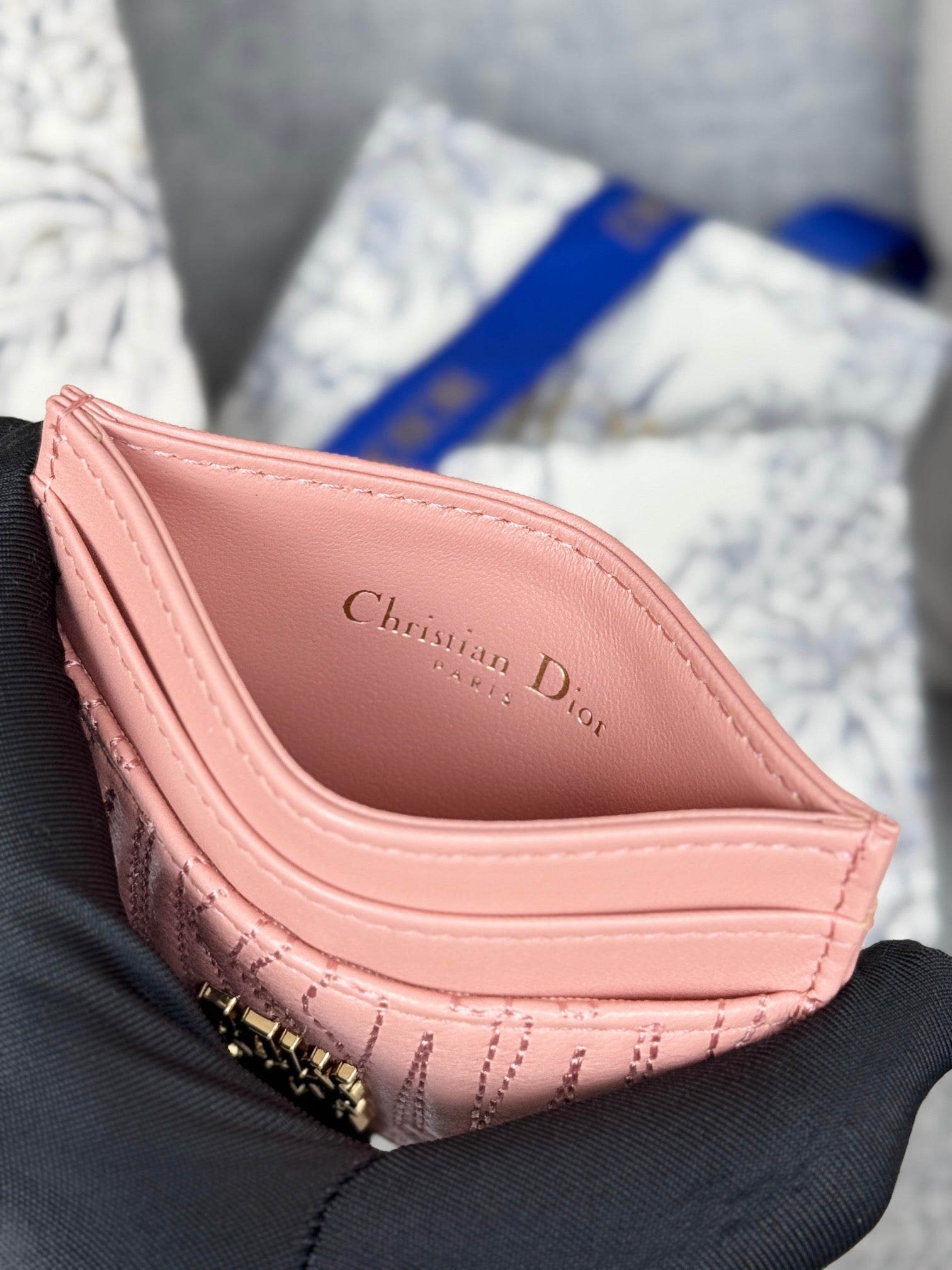 CD Miss Dior Freesia card holder 10.5cm Sheepskin mysite