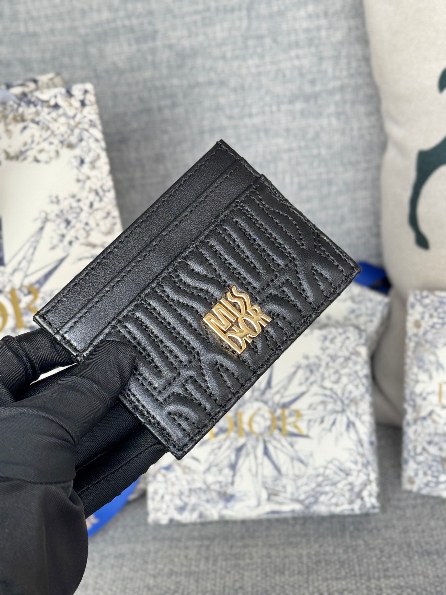 CD Miss Dior Freesia card holder 10.5cm Sheepskin mysite