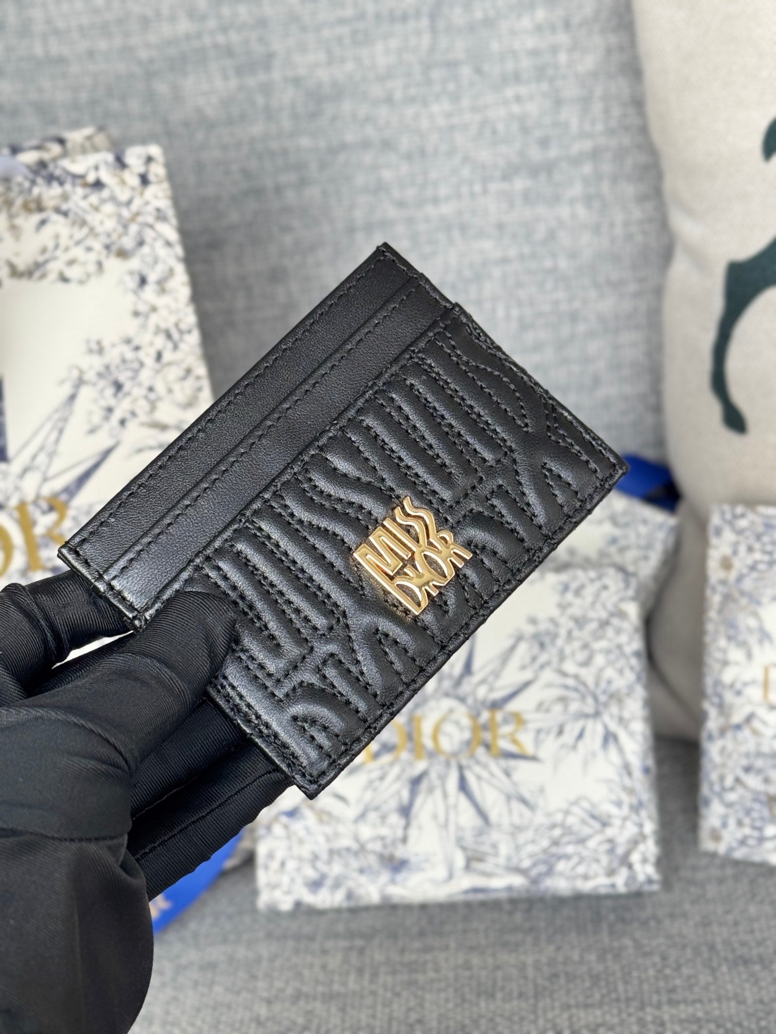 CD Miss Dior Freesia card holder 10.5cm Sheepskin mysite