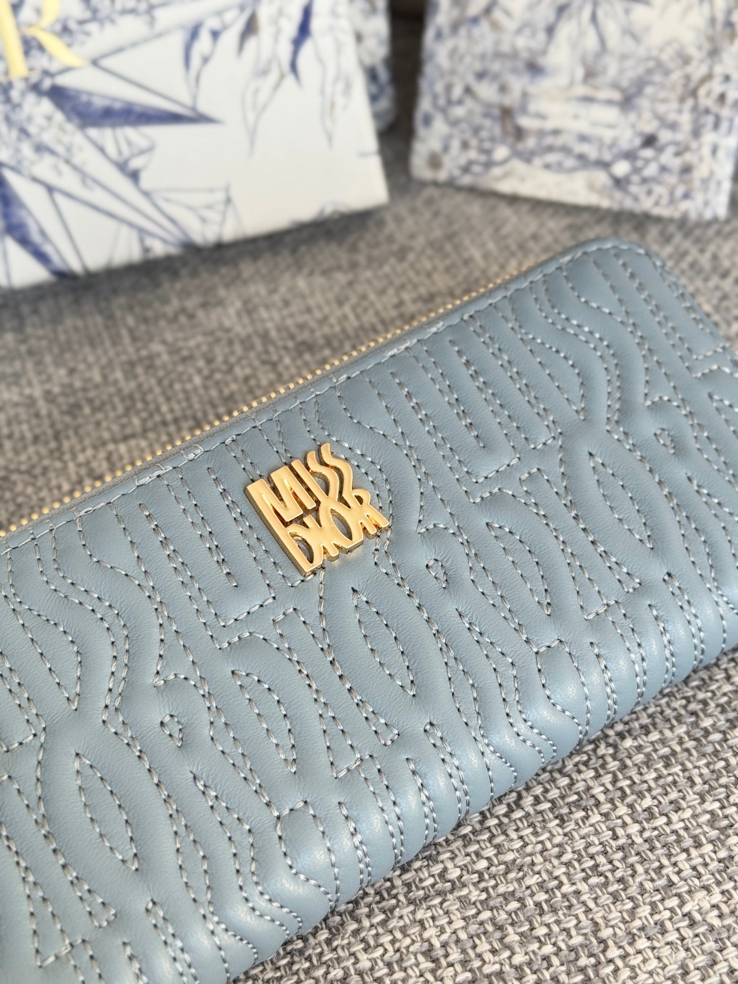 CD Miss Dior Freesia Zipper Wallet Lambskin GHW mysite