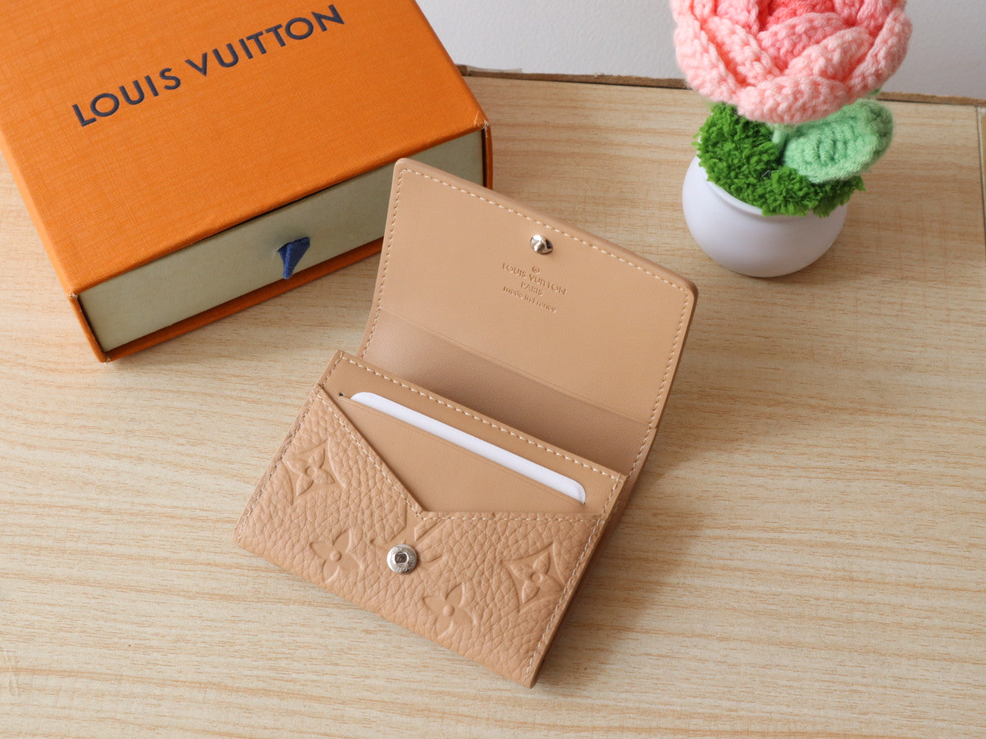 LV Envelope Business Card Holder Monogram Grained Taurillon Cowhide mysite