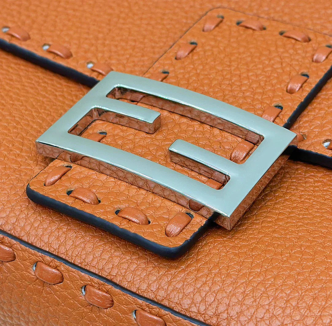 BAGUETTE 27CM BROWN CALFSKIN SILVER HARDWARE mysite