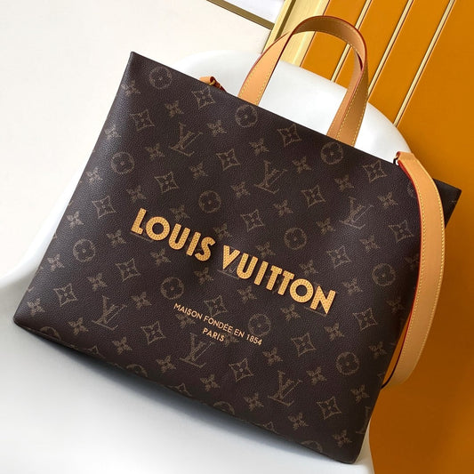LV Shopper Tote MM 40cm Brown Monogram Canvas GHW mysite