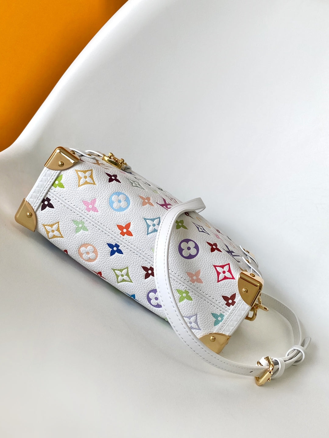 LV x TM M14046 Side Trunk 23.5cm Multicolor Cowhide GHW mysite