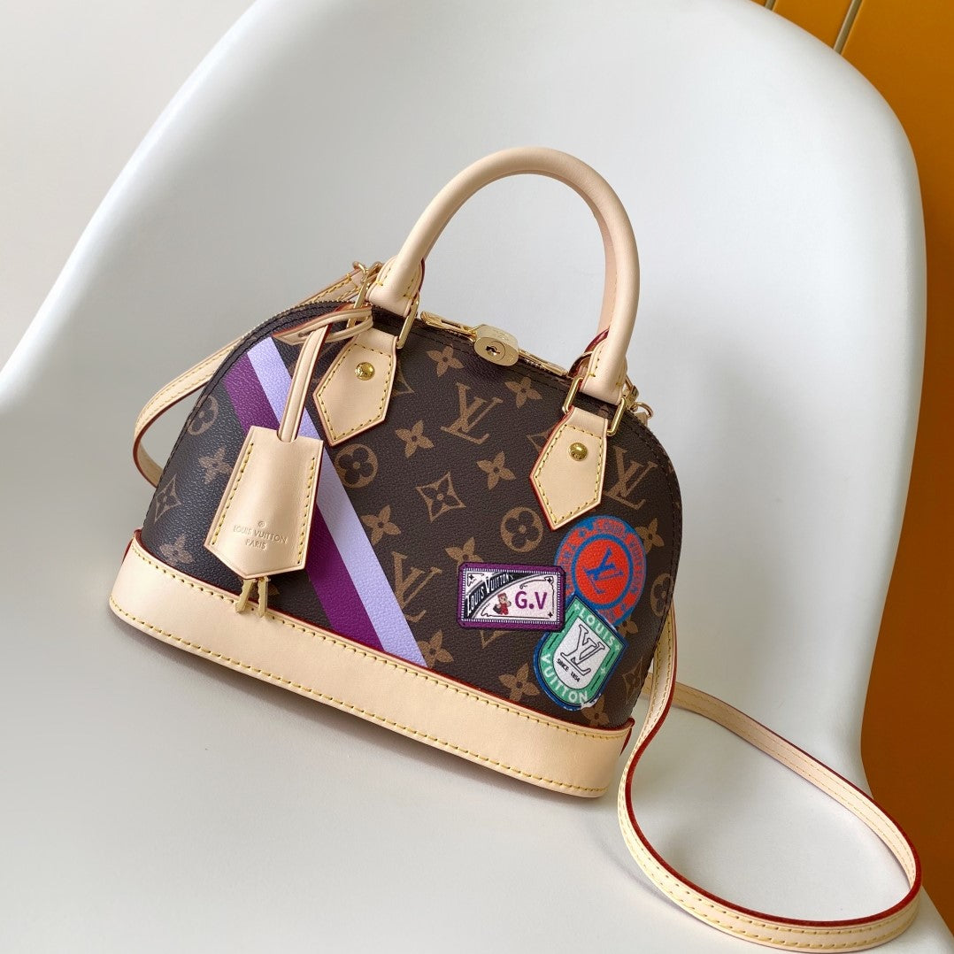LV Alma BB Handbag 25cm Brown Beige Monogram Canvas & Cowhide GHW mysite
