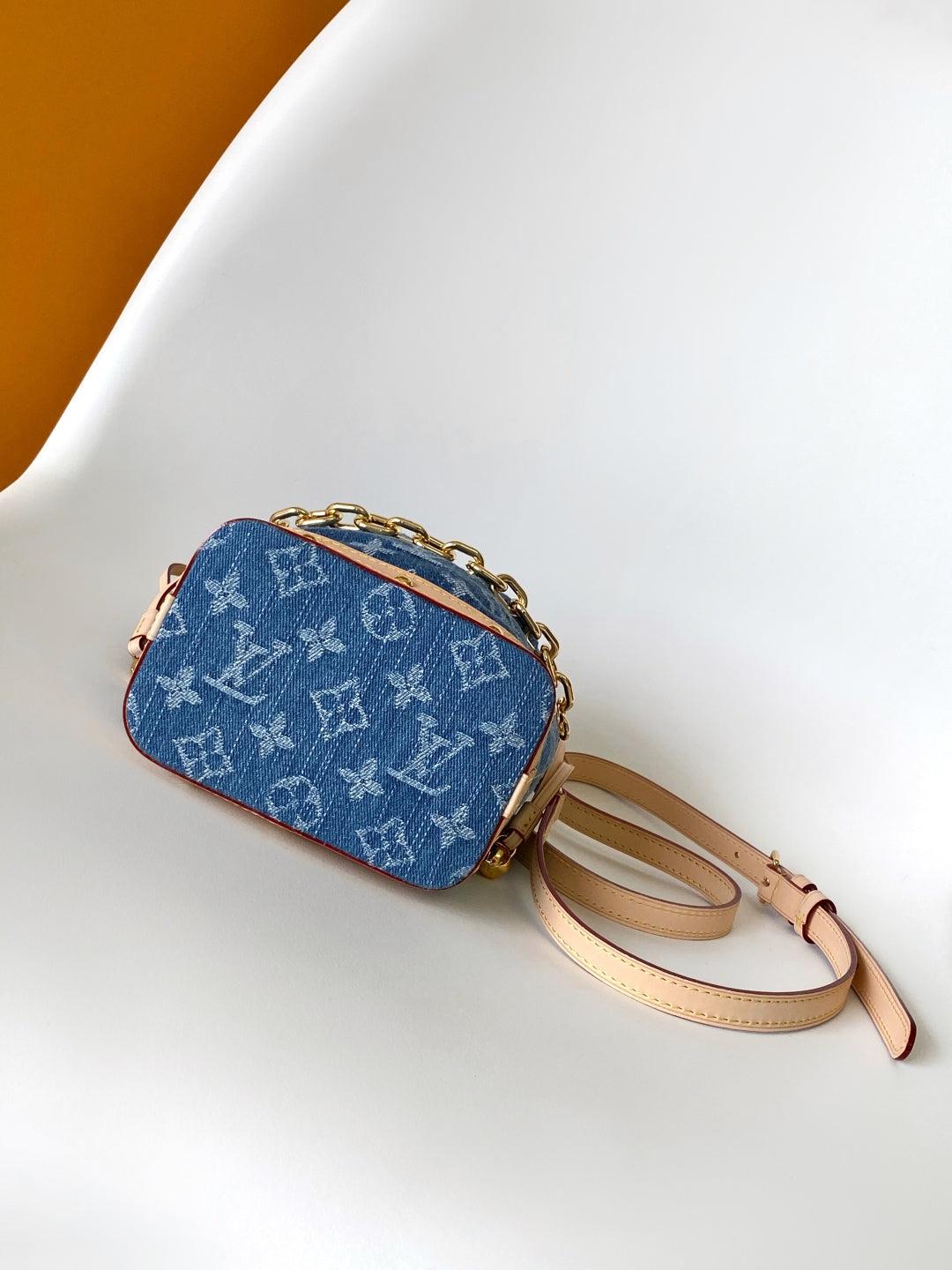 LV Nano Noé Bag Blue Beige Frabic Leather 251719 mysite