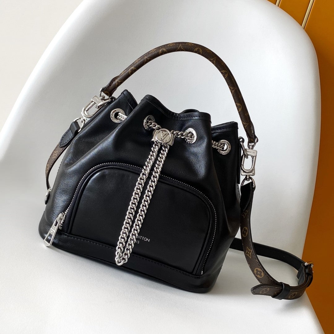 LV M14377 No Way Vibe Handbag 24cm Black Sheepskin & Cowhide HW mysite