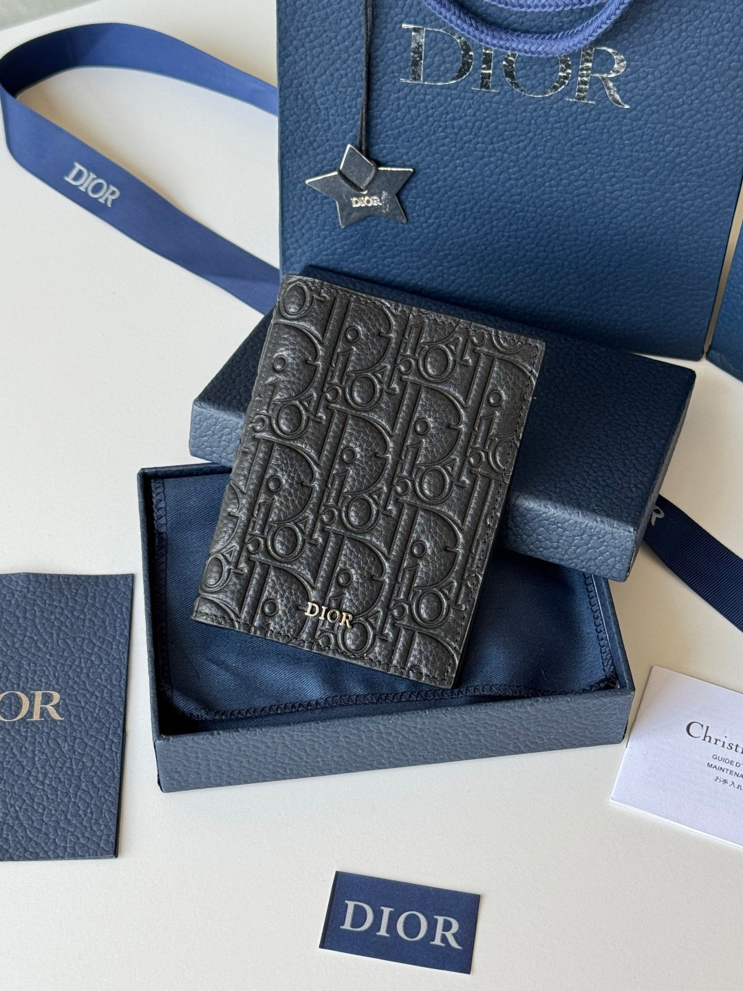 CD Vertical Bifold Card Holder Black Grain Cowhide mysite