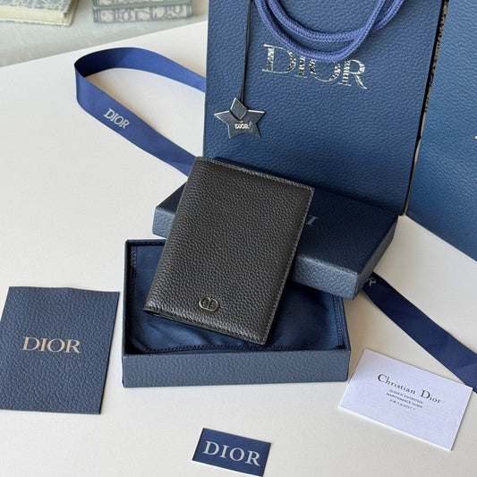 CD BI-fold Passport Black Grain Cowhide mysite