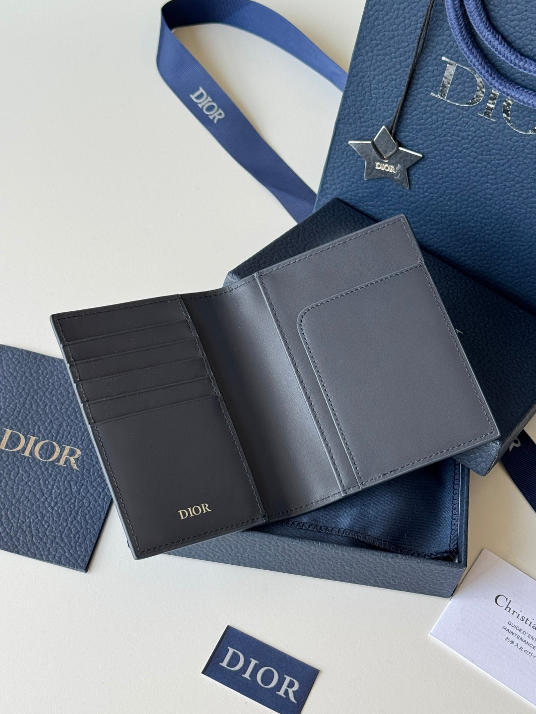 CD Diamond Saddle Passport Blue Beige Cowhide mysite