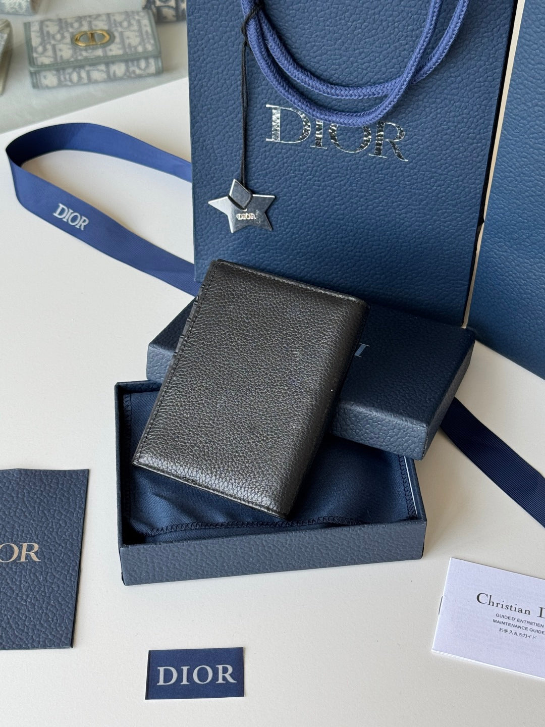 CD Saddle Passport Black Jacquard Cowhide