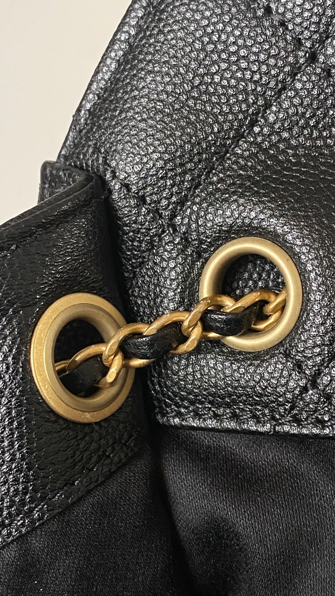 CC 25C Hobo Bag 42cm Black Grained Calfskin mysite