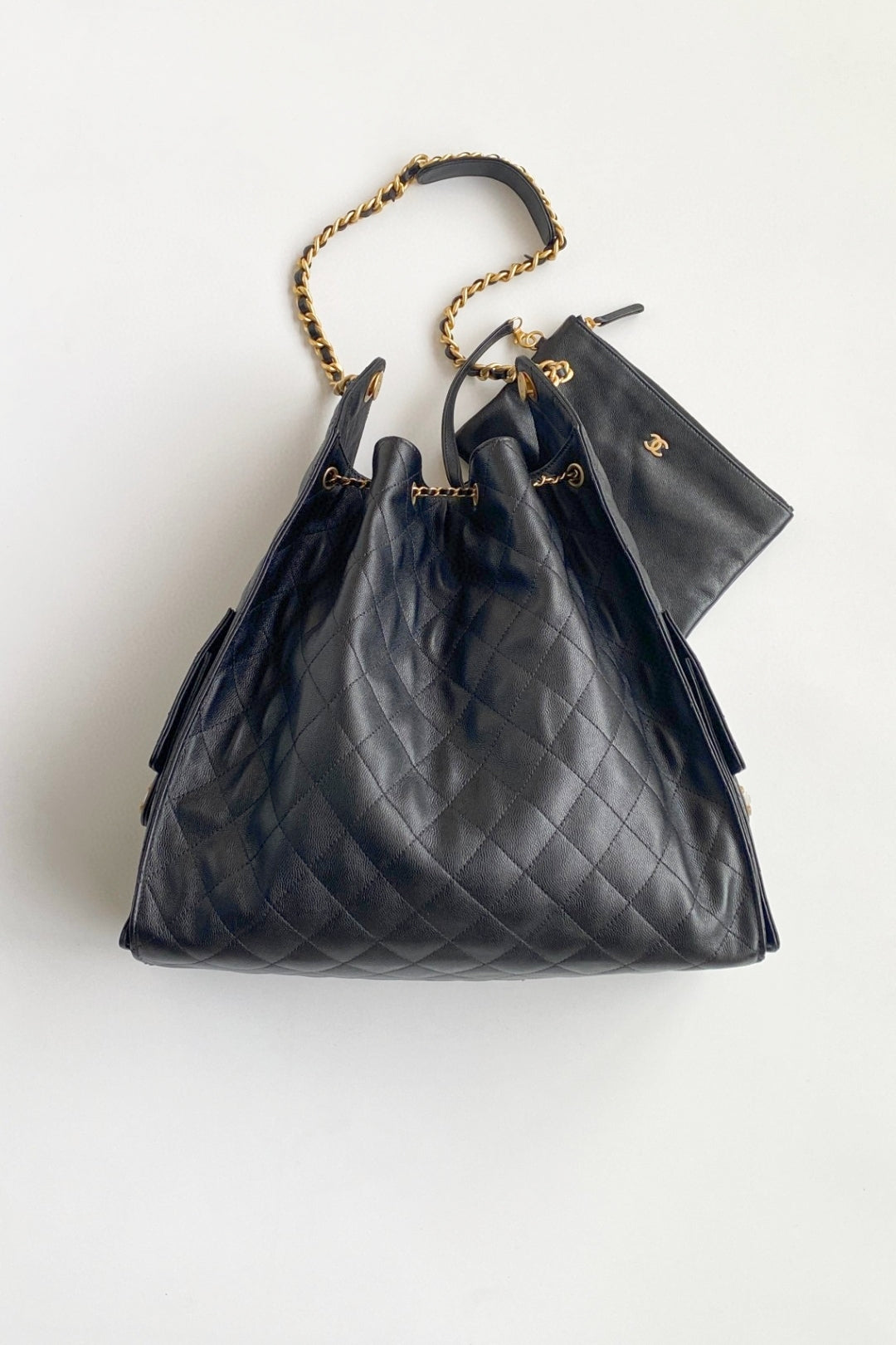 CC 25C Hobo Bag 42cm Black Grained Calfskin mysite