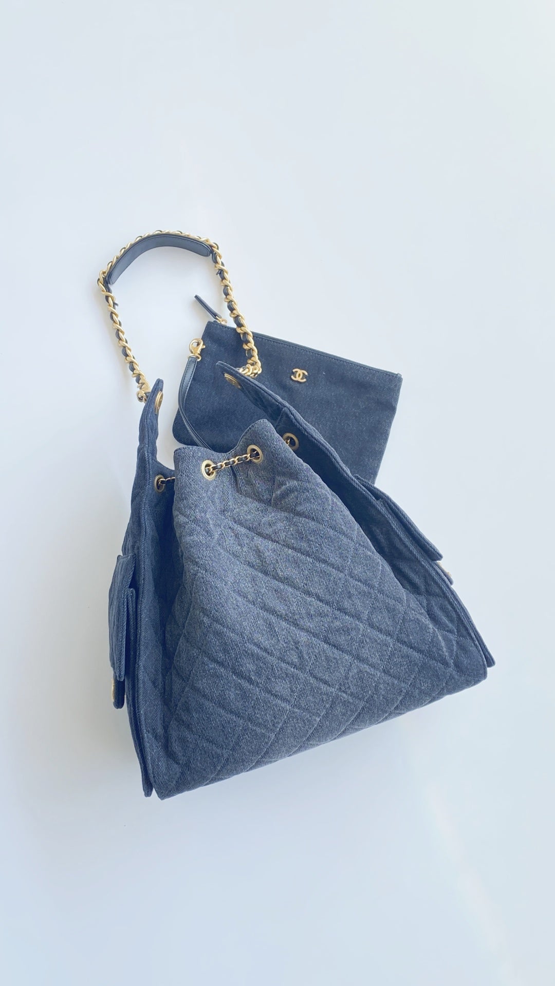CC 25C Hobo Bags 40cm Dark Blue Denim mysite