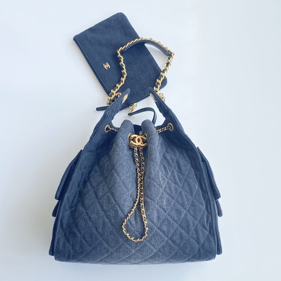 CC 25C Hobo Bags 40cm Dark Blue Denim mysite