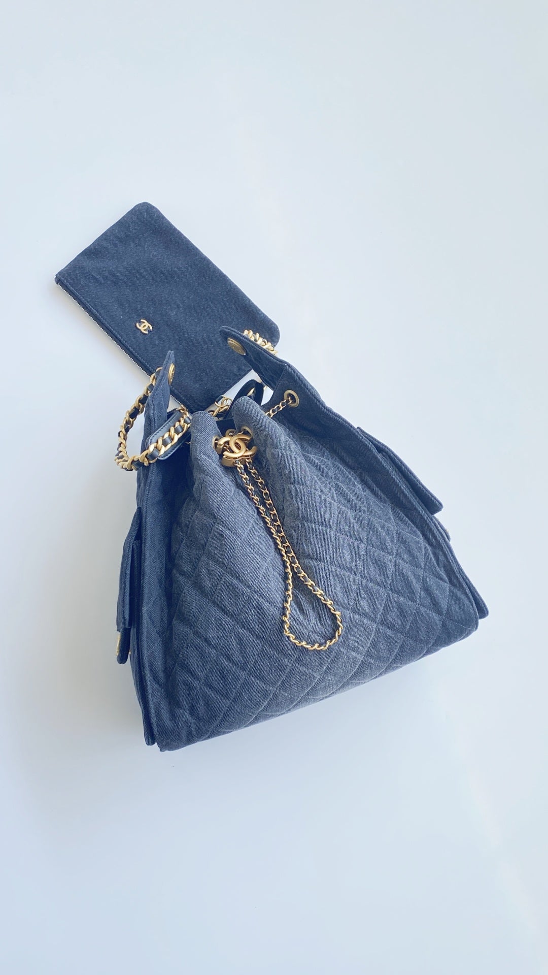 CC 25C Hobo Bags 40cm Dark Blue Denim mysite