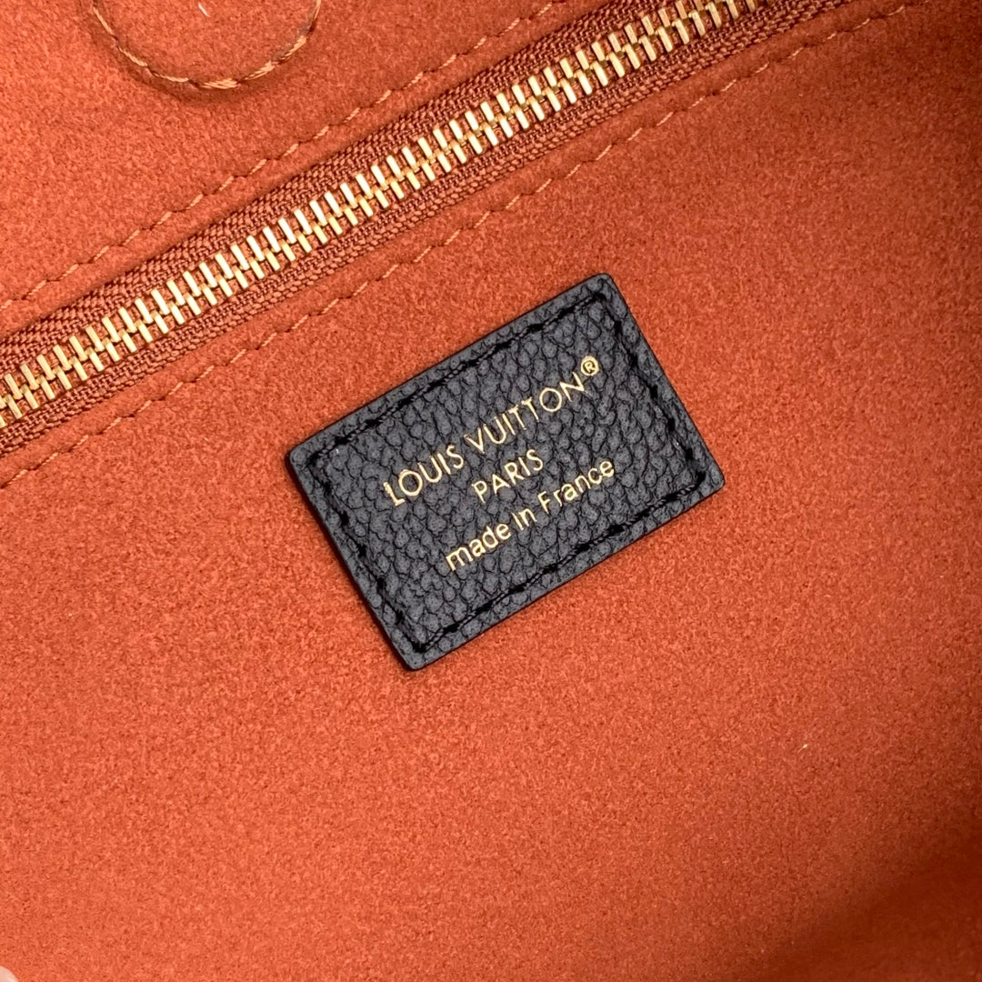 Anytime 34cm Tote Bag Black Gold Empreinte leather 251564 mysite