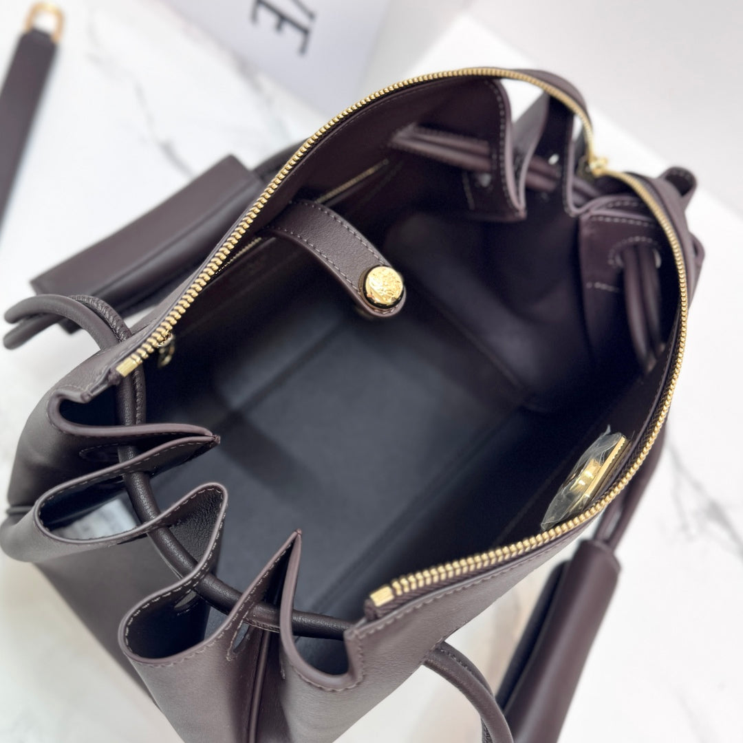 Loewe Madrid Handbag 23.5 Dark Reddish Brown Cowhide mysite