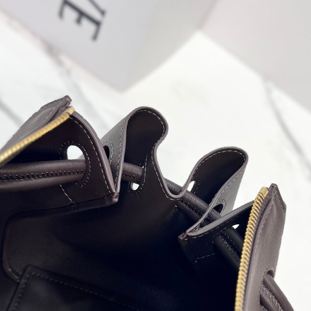 Loewe Madrid Handbag 23.5 Dark Reddish Brown Cowhide mysite