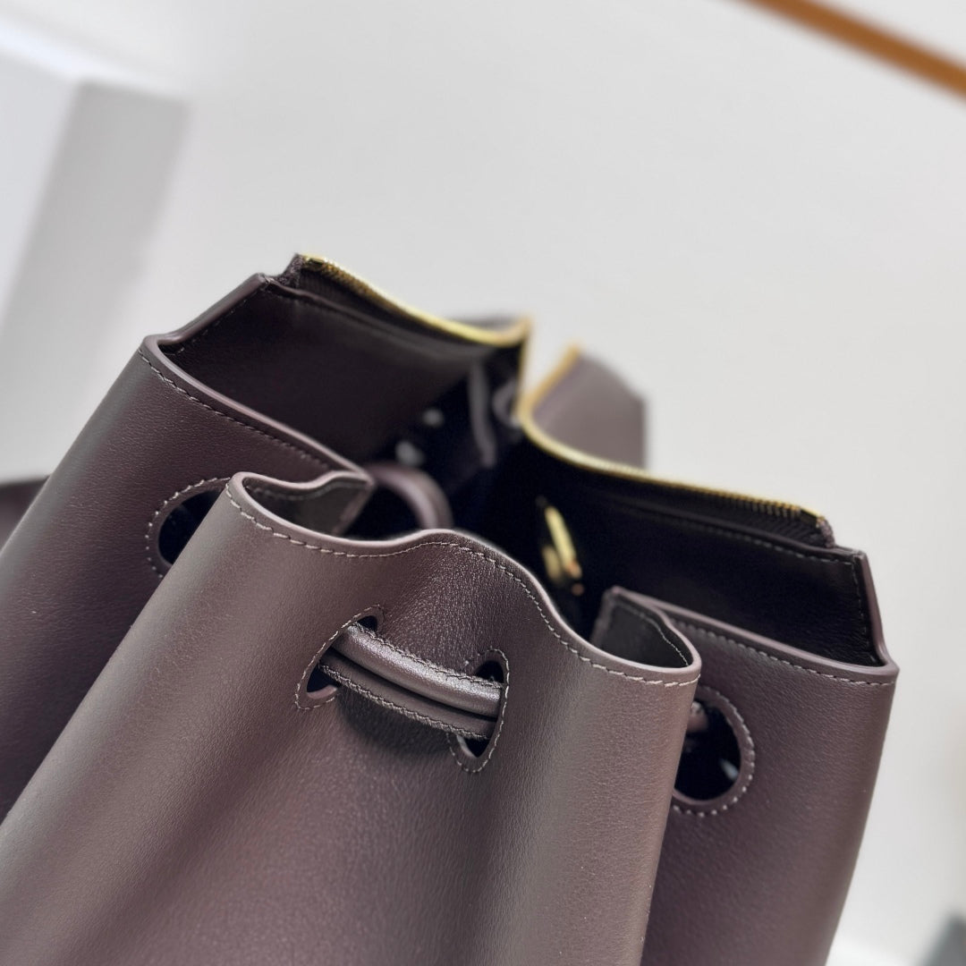 Loewe Madrid Handbag 28.5 Dark Reddish Brown Cowhide mysite