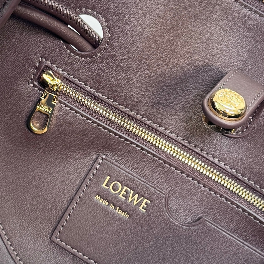 Loewe Madrid Handbag 28.5 Dark Reddish Brown Cowhide mysite