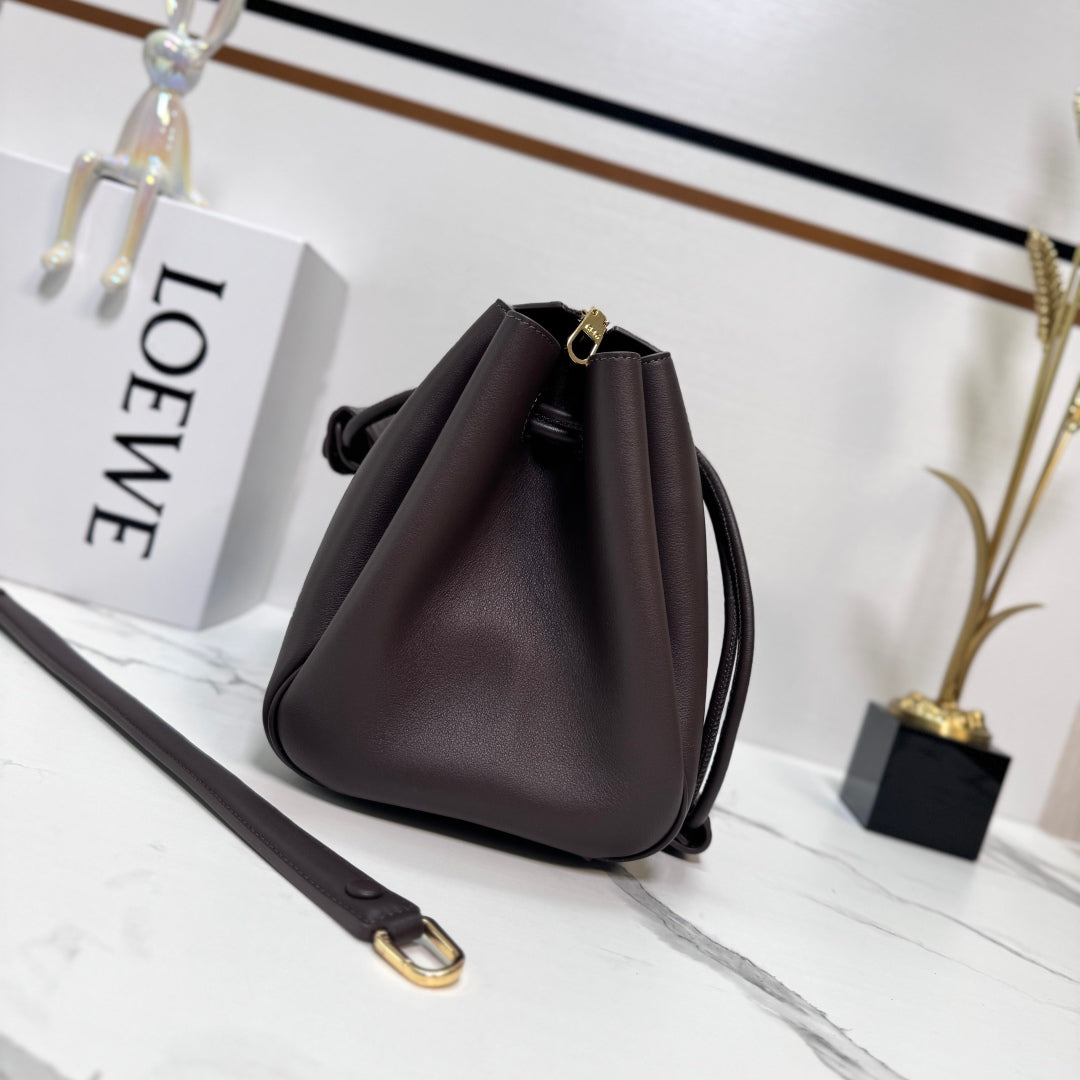 Loewe Madrid Handbag 28.5 Dark Reddish Brown Cowhide mysite