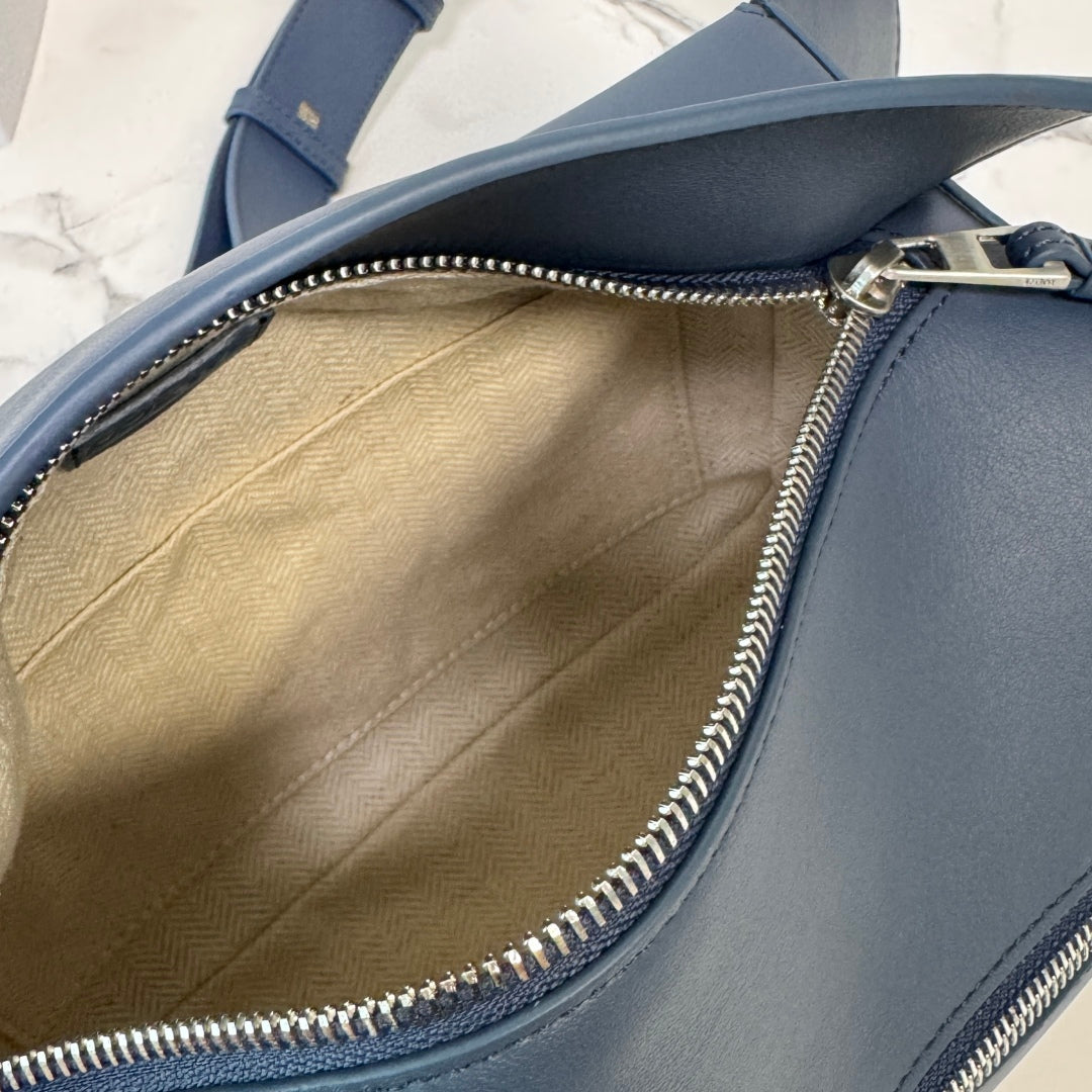 Loewe Puzzle Waist Bag 24 Navy Blue Cowhide mysite