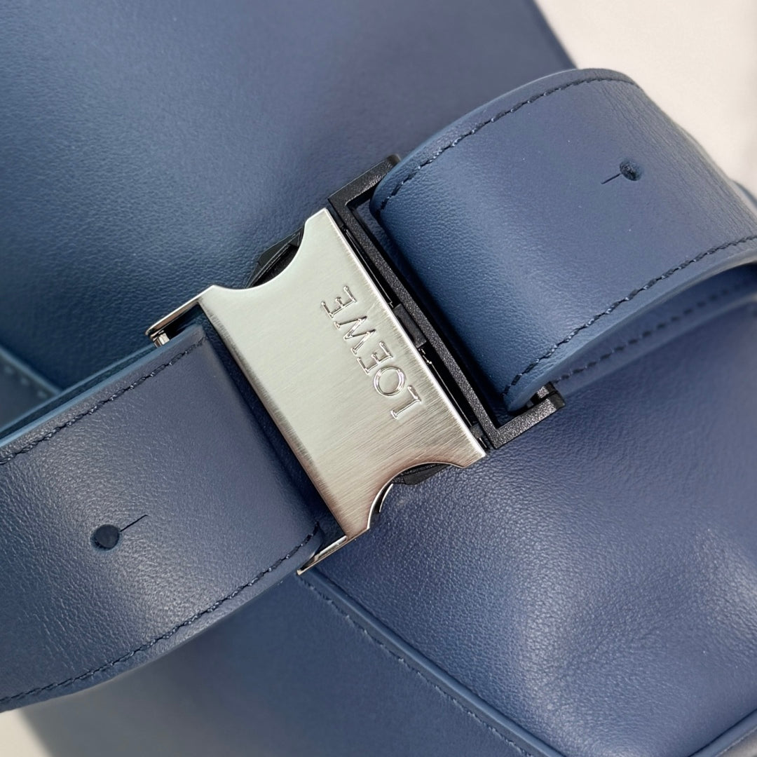 Loewe Puzzle Waist Bag 24 Navy Blue Cowhide mysite