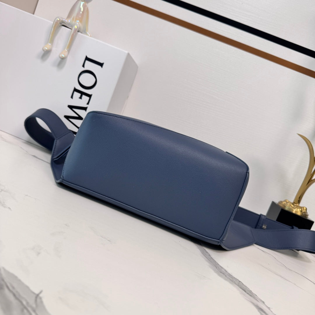 Loewe Puzzle Waist Bag 24 Navy Blue Cowhide mysite