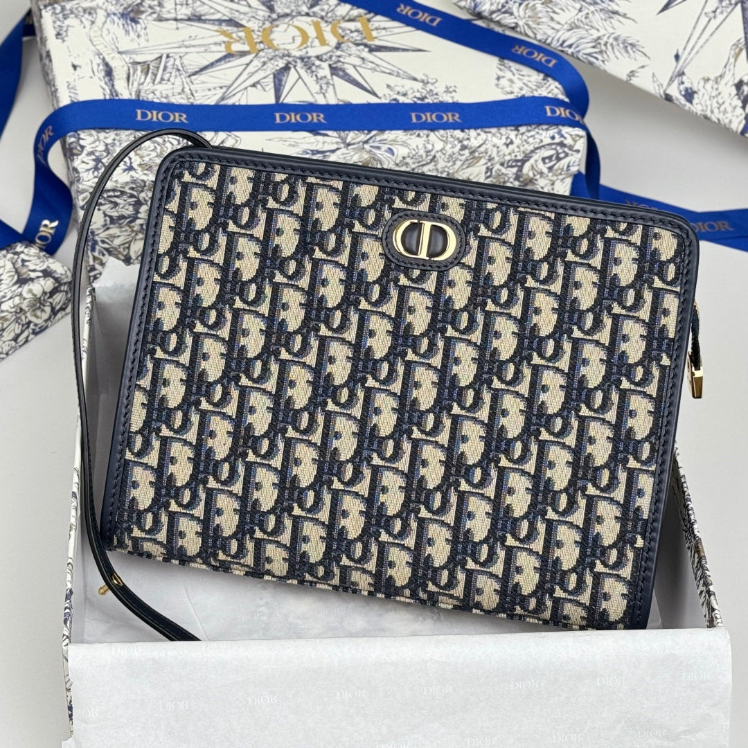 CD 30 Montaigne Dea Pouch 26cm Blue Jacquard  258619 mysite