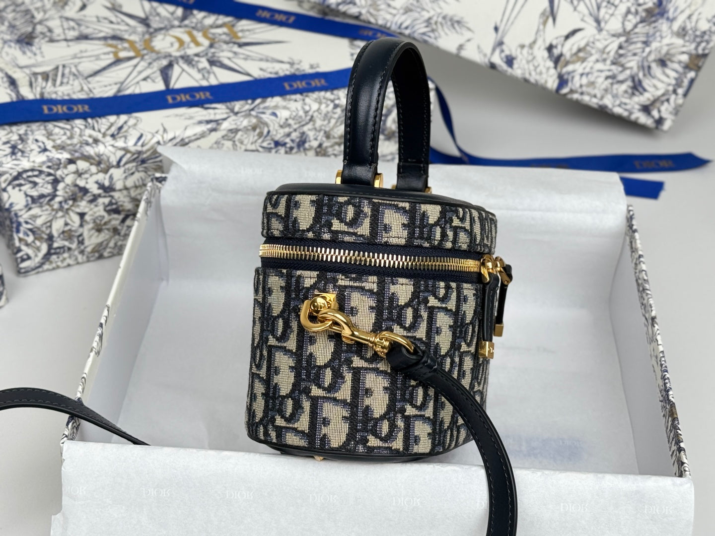 CD  Signature Vanity Case 16cm Blue Jacquard mysite