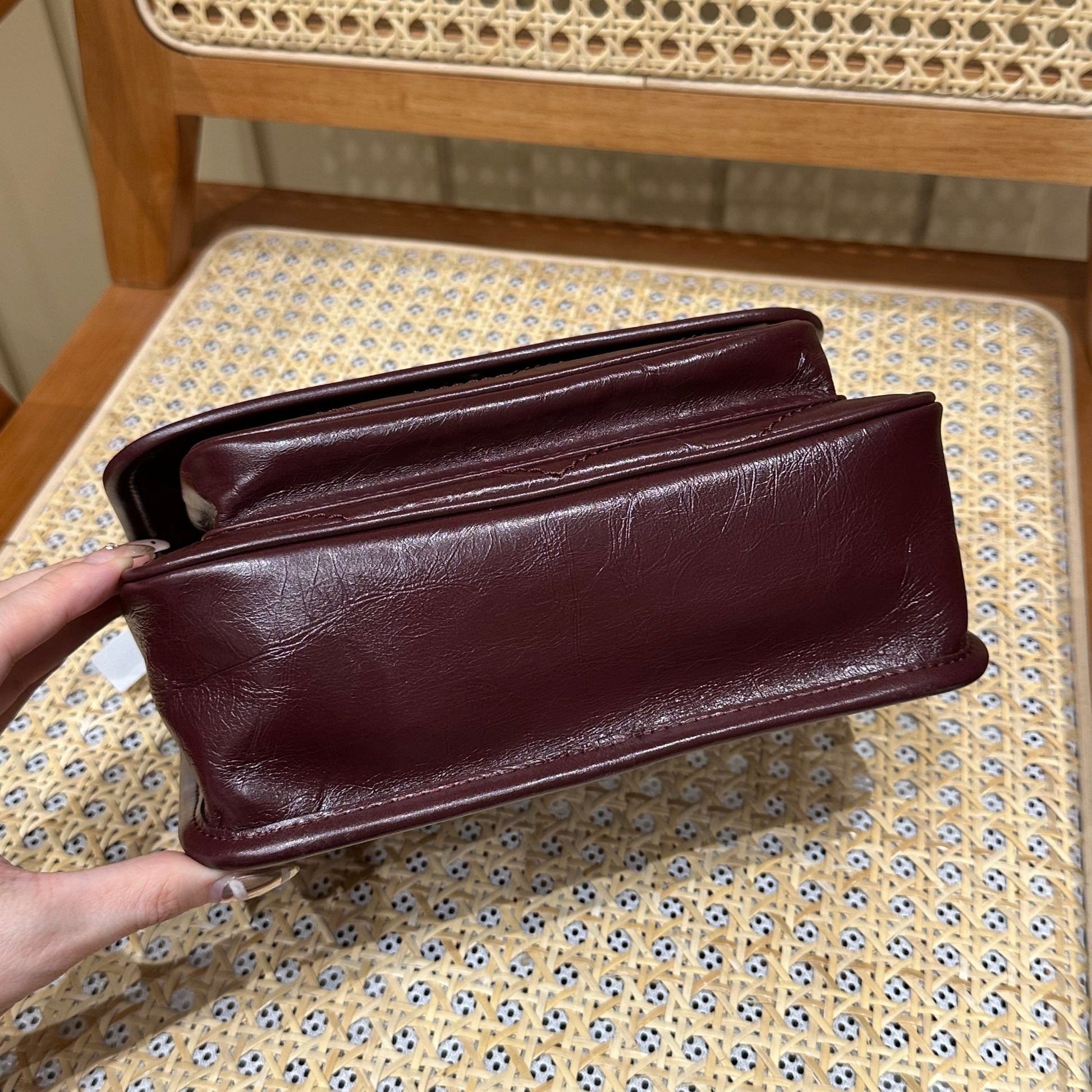 YSL Niki Baby Bag Burgundy Calfskin 338872 mysite