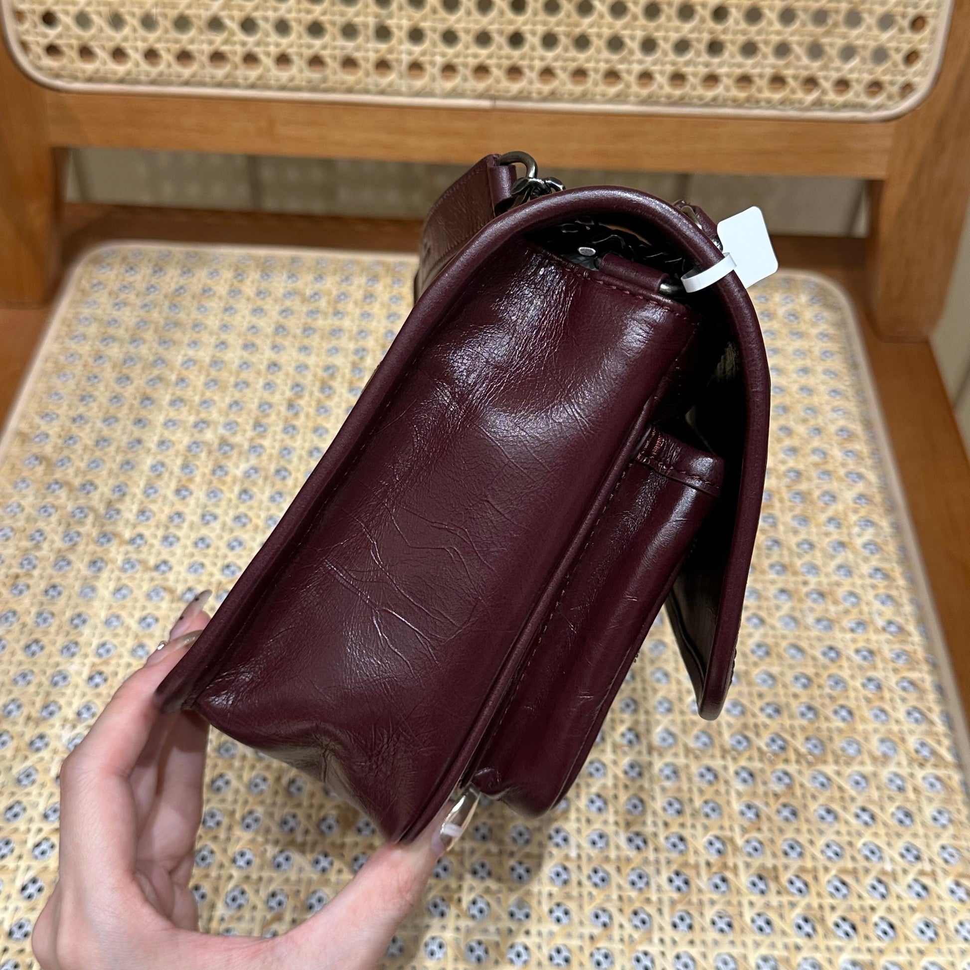 YSL Niki Baby Bag Burgundy Calfskin 338872 mysite