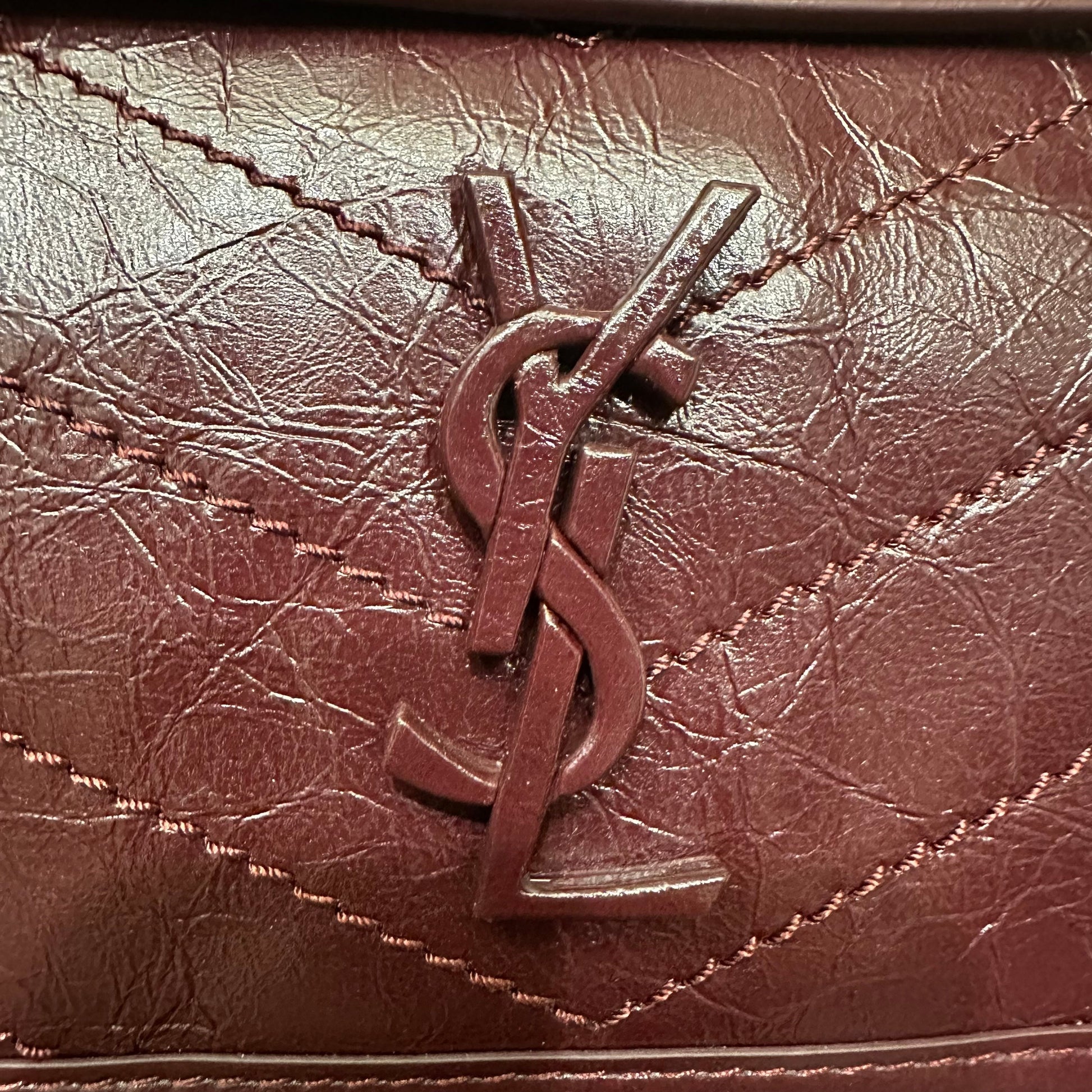 YSL Niki Baby Bag Burgundy Calfskin 338872 mysite