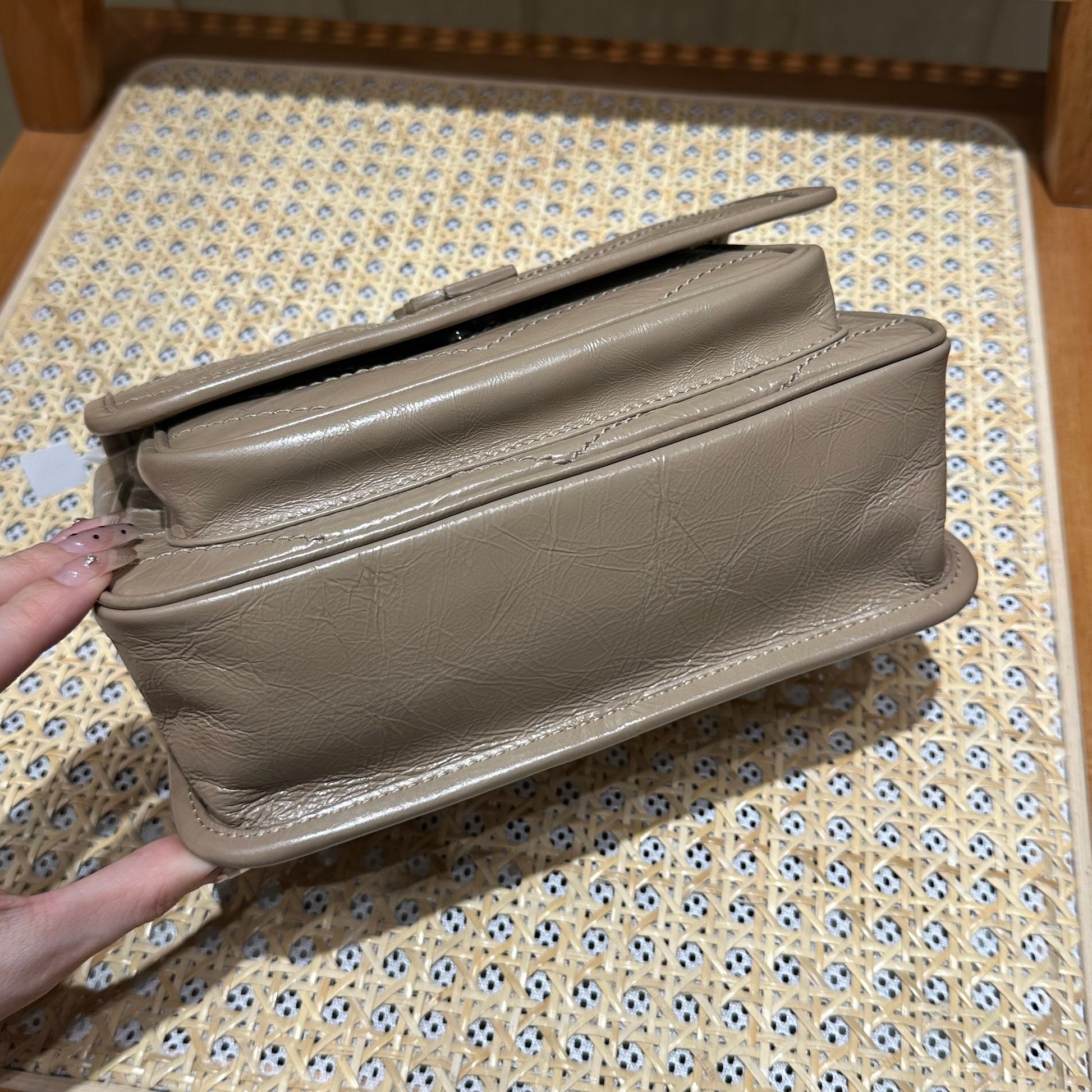 YSL Niki Baby Bag Beige Calfskin 338878 mysite