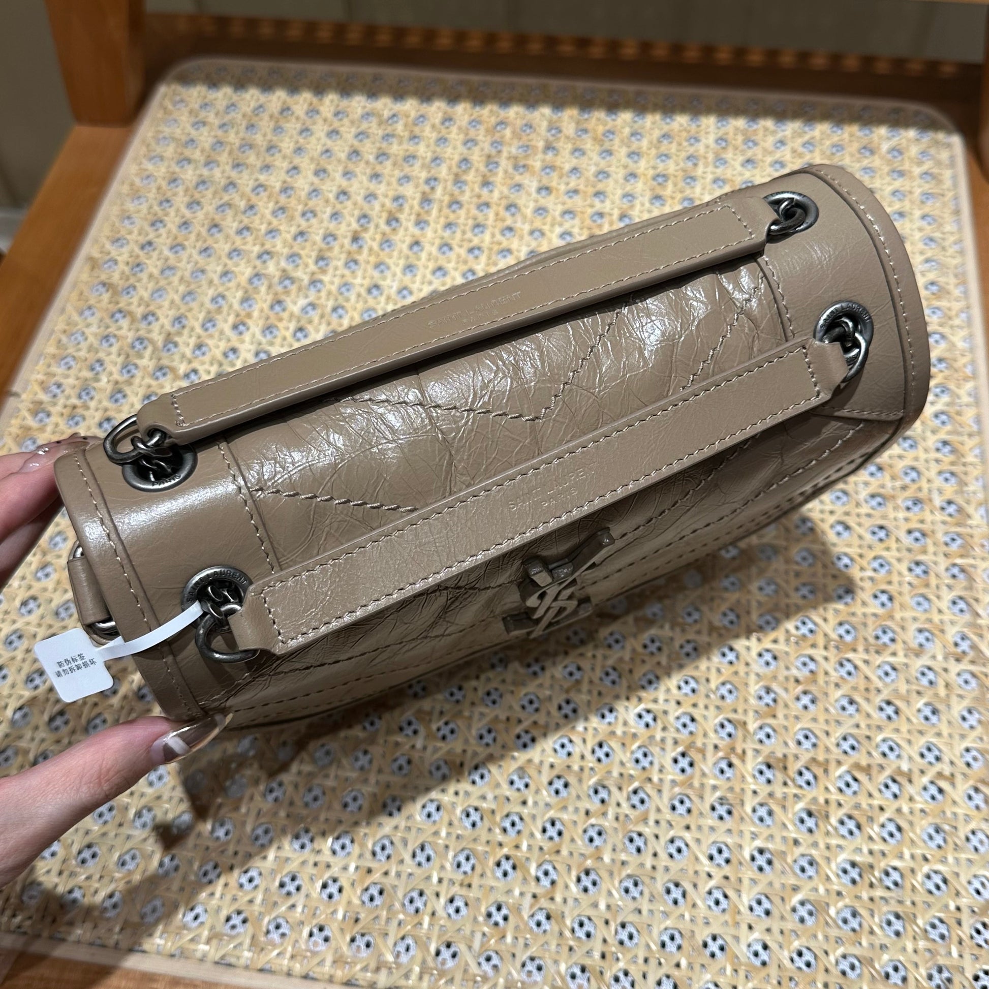 YSL Niki Baby Bag Beige Calfskin 338878 mysite