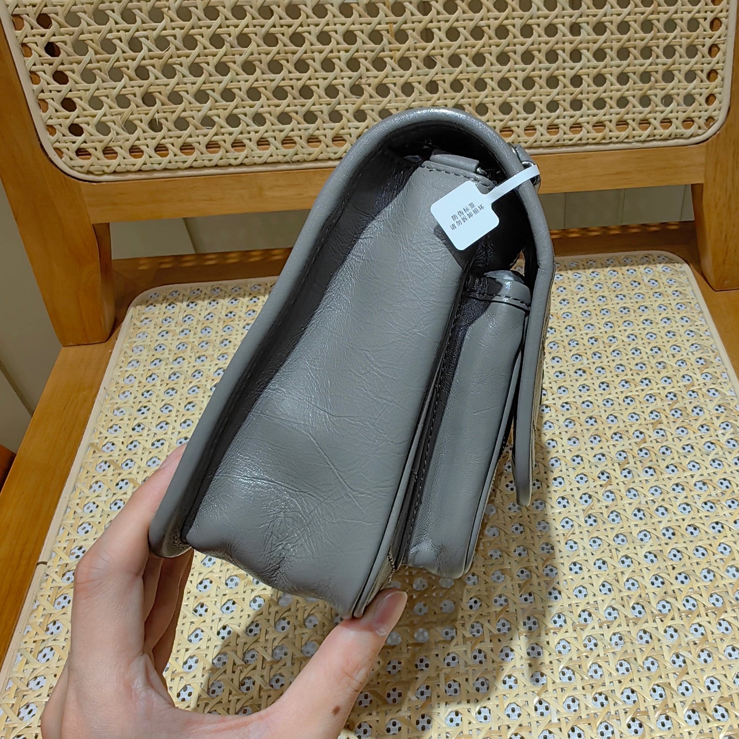 YSL Niki Baby Bag Gray Calfskin 338884 mysite