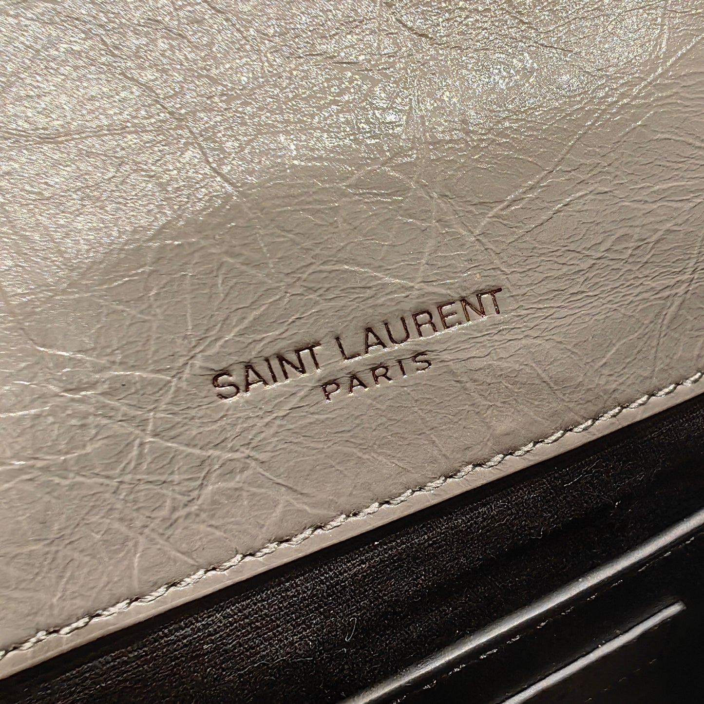 YSL Niki Baby Bag Gray Calfskin 338884 mysite