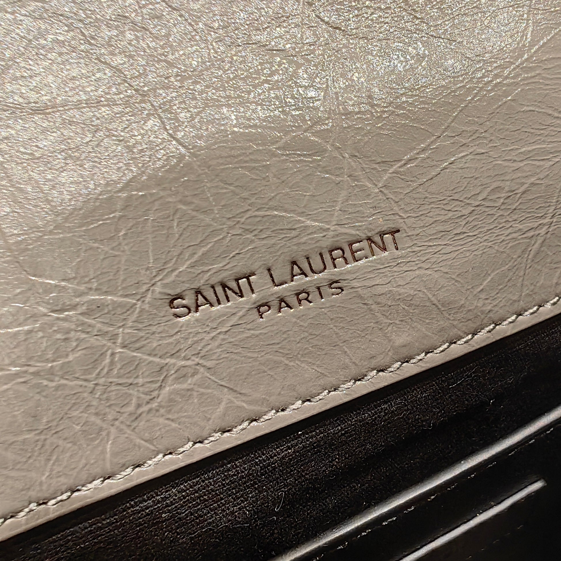 YSL Niki Baby Bag Gray Calfskin 338884 mysite