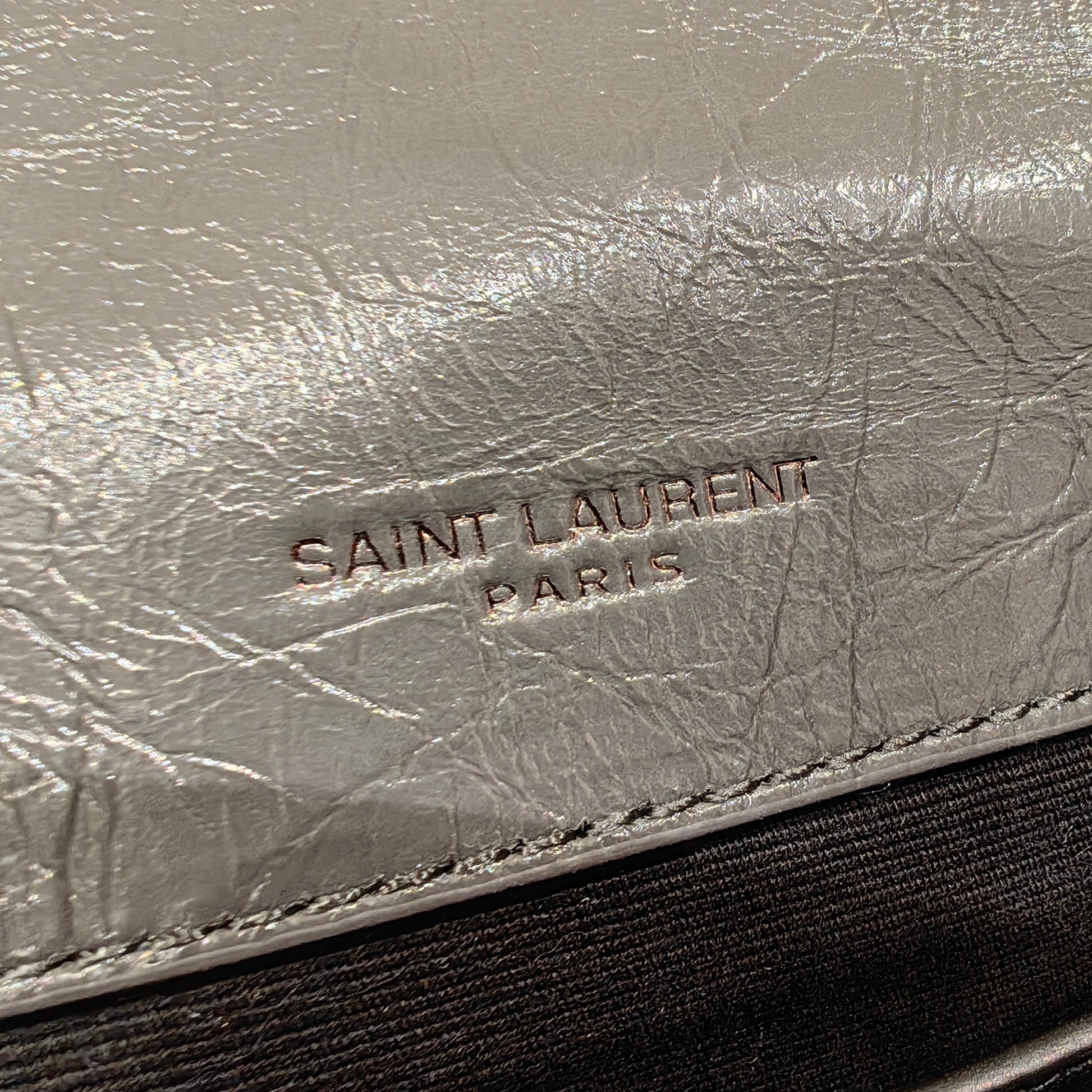 YSL Niki Baby Bag Dark Gray Calfskin 338892 mysite