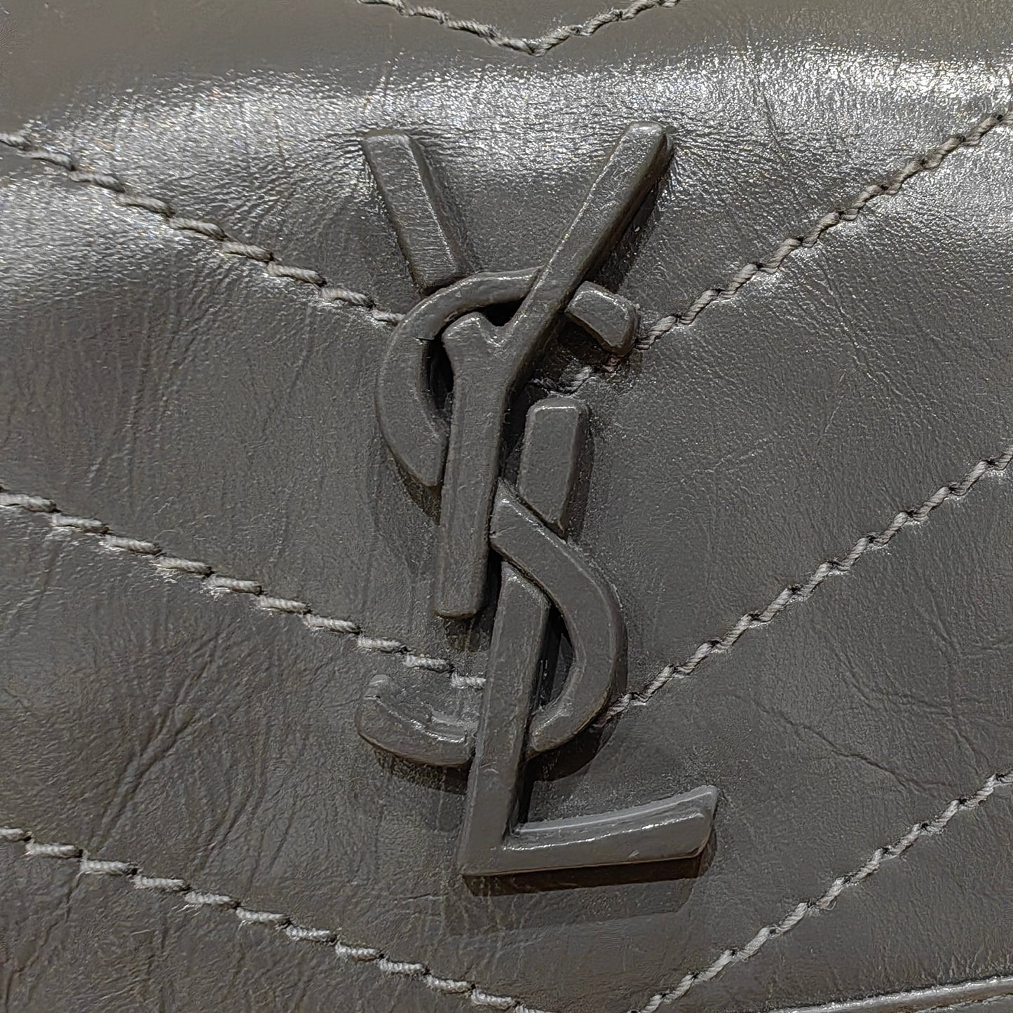 YSL Niki Baby Bag Dark Gray Calfskin 338892 mysite